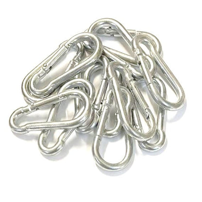 Carabiner Hook Snap Clip Spring Loaded Steel Carbine Karabiner 50mm - 80mm