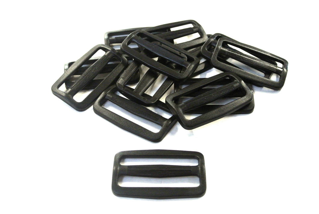 50mm Black Plastic 3 Bar Slides Triglides For Handles Straps Webbing Bags Crafts