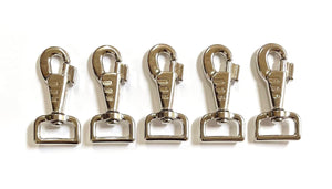 25mm Fluted Heavy Duty Trigger Clips Hooks Nickel Plated For Dog Leads Webbing Bags Straps