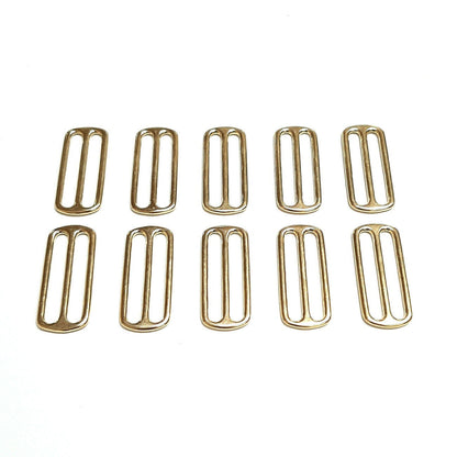50mm/2" Solid Brass 3 Bar Slides Tri Glide Adjusters Dog Collars Leather Crafts x1 - x50