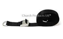 Load image into Gallery viewer, Metal Cam Buckle Strap With D-ring Sewn-in Each End Tie Down 25mm Webbing 1m - 3.5m