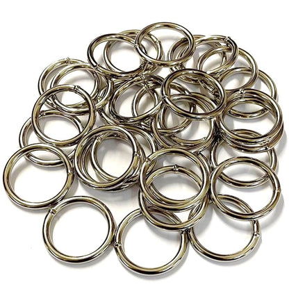 29mm Welded O-Rings Nickel Plated 4mm Thick For Webbing Bags Straps Handles Dog Leads x2 - x100