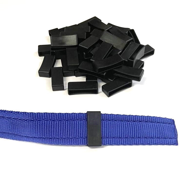 25mm Nylon Strap Keepers Loops For Dog Collars Leads Straps Bags Webbing x10 - x100