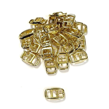 Caveson Buckles Brass Plated Round Ended 10mm 13mm 16mm 20mm 25mm Dog Collars Webbing Straps Belts