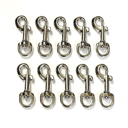 9mm Trigger Clips Hooks Nickel Plated Die Cast Dog Leads Bags Straps