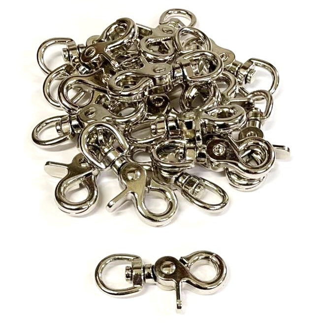 12mm 16mm 20mm Scissor Trigger Clips Hooks Swivel Nickel Plated For Dog Leads Straps