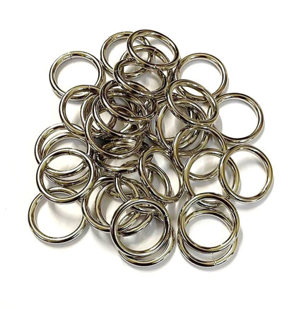 25mm Welded O-Rings Nickel Plated 4mm Thick For Webbing Bags Straps Handles Dog Leads x1 - x500