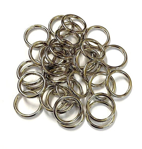 25mm Welded O-Rings Nickel Plated 4mm Thick For Webbing Bags Straps Handles Dog Leads x2 - x50