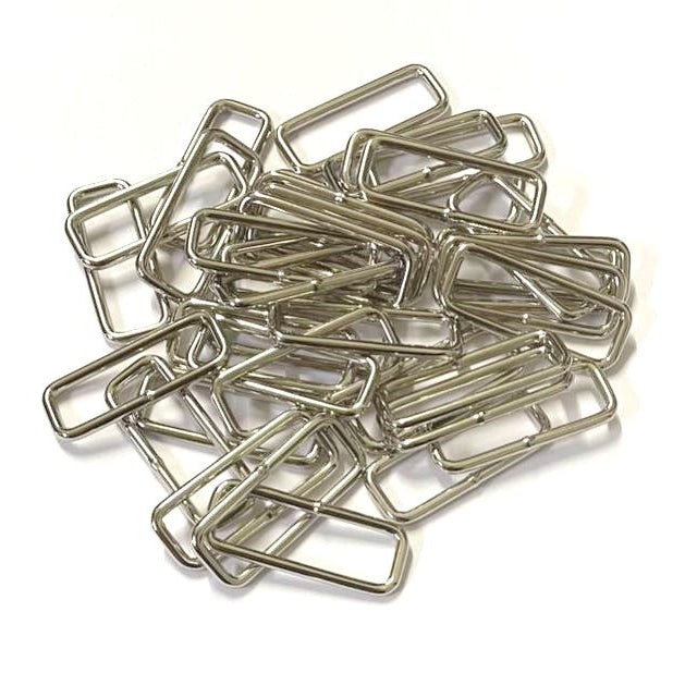 Welded Wire Rectangle Loops Steel Nickel Plated 16mm 20mm 25mm 32mm 38mm 50mm