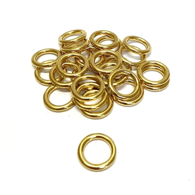 Solid Brass O-Rings 16mm 20mm 25mm 38mm 50mm For Dog Leads Collars Horse Reigns Leather Crafts x2 x5 x10 x25 x50