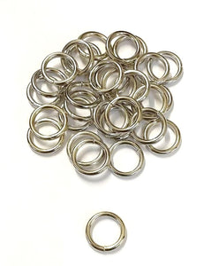 20mm Welded O-Ring Metal Nickel Plated 4mm Thick Circle Rings Webbing Bags Straps x 2 - x100