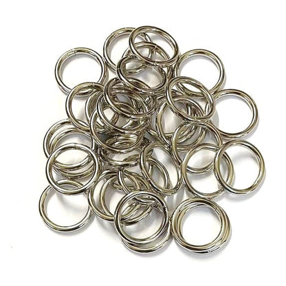 25mm Welded O-Rings Nickel Plated 4mm Thick For Webbing Bags Straps Handles Dog Leads x1 - x500