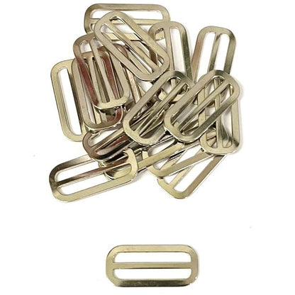 Metal 3 Bar Slides Nickel Plated 13mm 20mm 25mm 32mm 40mm 50mm x 10 x 50 For Bags Straps Webbing