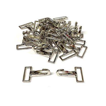 25mm Small Snap Hook Clips Clasp Trigger Nickel Plated For Bags Handles Straps Dog Leads x1 - x100