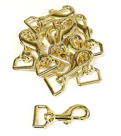 12mm 16mm 20mm 25mm Heavy Duty Solid Brass Trigger Clips Hooks Swivel x1 x2 x5 x10