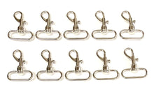 Load image into Gallery viewer, 38mm Light Swivel Trigger Clips Hooks Nickel Plated Webbing Dog Leads Bags x1 x2 x5 x10