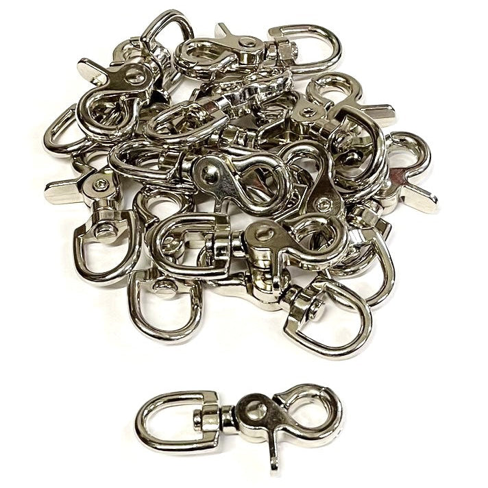 12mm 16mm 20mm Scissor Trigger Clips Hooks Swivel Nickel Plated For Dog Leads Straps