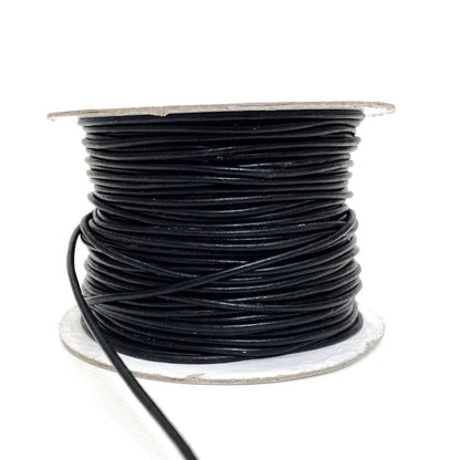 2mm Round Leather Lacing Belting Cord Thonging Jewellery 3 Colours 1m - 50m
