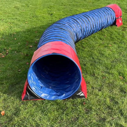 Dog Agility Tunnel Sandbag Adjustable 60cm - 80cm Diameter Tunnels Indoor Outdoor UV PVC Various Colours 490mm Material Width Connects Underneath