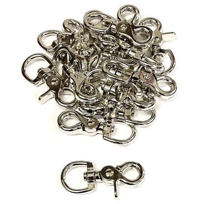 12mm 16mm 20mm Scissor Trigger Clips Hooks Swivel Nickel Plated For Dog Leads Straps