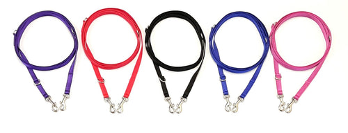 Double Ended Small Dog Training Lead Puppy Leash Multi-Functional 13mm Webbing