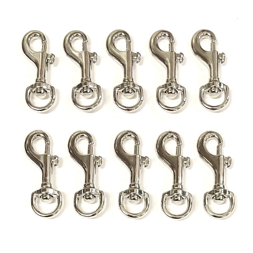 13mm Trigger Clips Hooks Die cast Nickel Plated For Dog Leads Webbing's Bags Straps