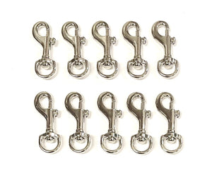 13mm Trigger Clips Hooks Die cast Nickel Plated For Dog Leads Webbing's Bags Straps