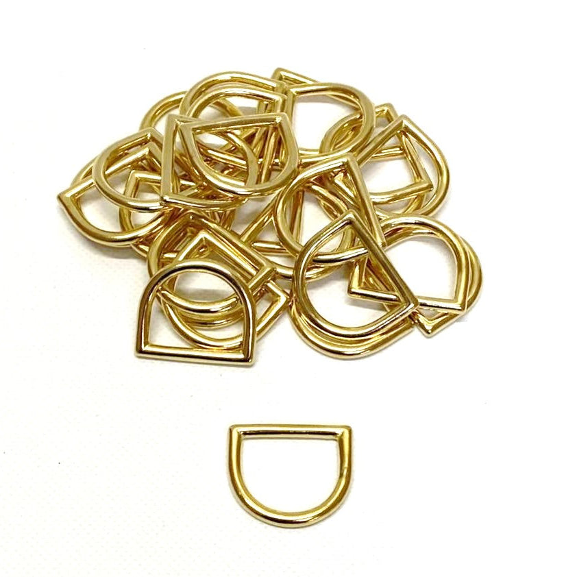 Solid Brass D-Rings 12mm - 38mm Dog Leads Collars Horse Leather Crafts x1 - x50