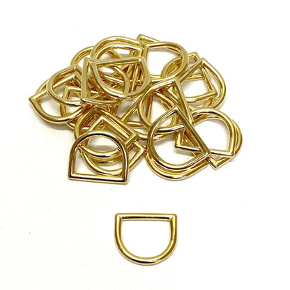 Solid Brass D-Rings 12mm - 38mm Dog Leads Collars Horse Leather Crafts x1 - x50