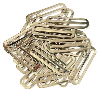 Metal 3 Bar Slides Nickel Plated 13mm 20mm 25mm 32mm 40mm 50mm x 10 x 50 For Bags Straps Webbing