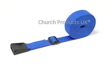 Load image into Gallery viewer, Tie Down Straps Plastic Flap Cam Buckle 25mm Webbing 1m - 3.5m Long Bags Luggage In 7 Colours
