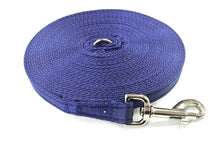 Load image into Gallery viewer, 65ft - 100ft Dog Training Lead Obedience Recall Leash Long Dog Lead 25mm Cushion Webbing