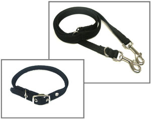 Dog Collar And Police Style Dog Lead Set 25mm Air Webbing Small Collar In Various Lengths And Matching Colours