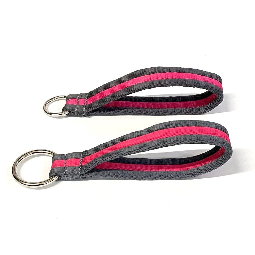 Short Close Control Grab Handle Dog Lead 8" Long With O-ring 25mm Air Webbing
