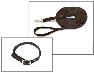 Dog Collar And Lead Set 25mm Air Webbing Large Collar In Various Lengths And Matching Colours