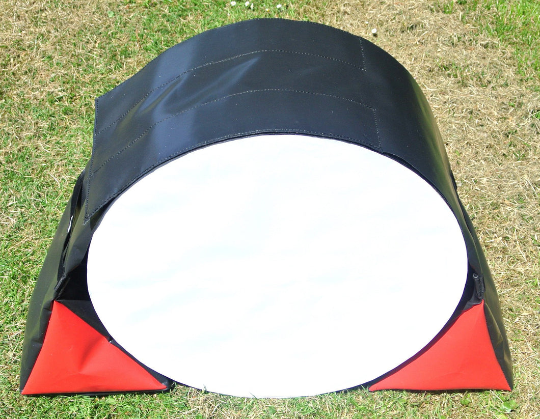 Dog Agility Tunnel Sandbags Adjustable In Black And Red