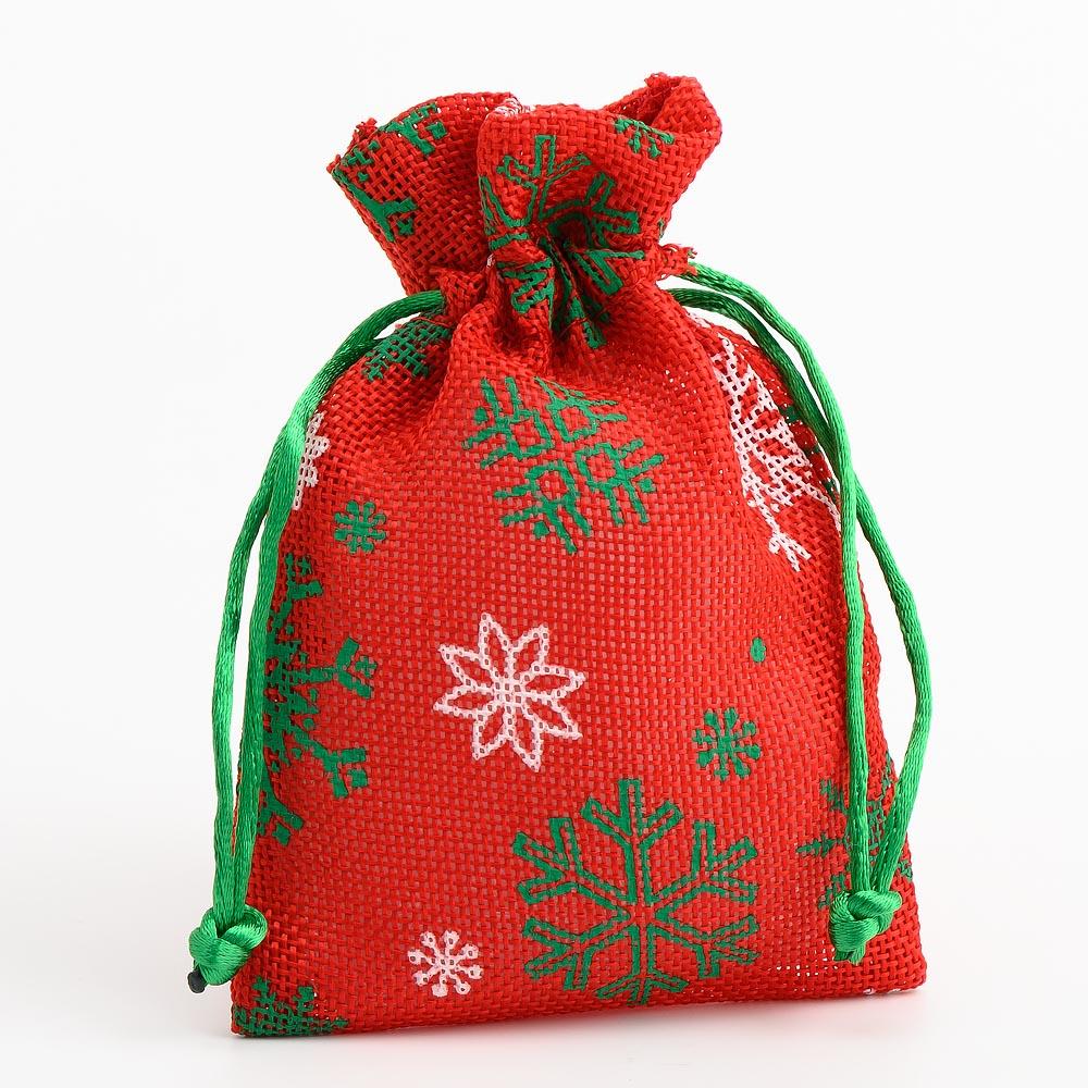Hessian Drawstring Gift Bags Fabric Linen Christmas Pouch Bags x1 x2 x5 x10 UK Seller
