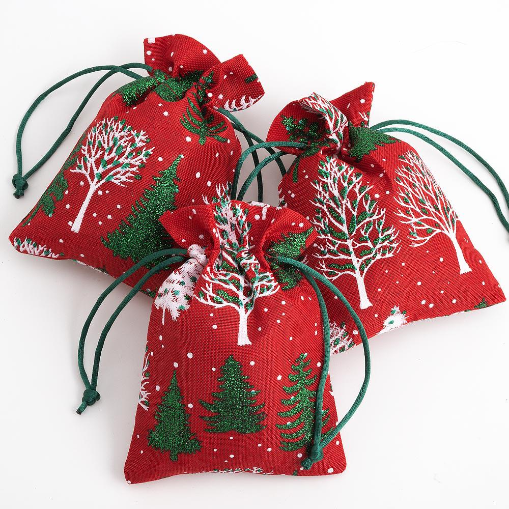 Hessian Drawstring Gift Bags Fabric Linen Christmas Pouch Bags x1 x2 x5 x10 UK Seller