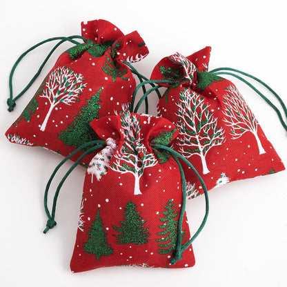 Hessian Drawstring Gift Bags Fabric Linen Christmas Pouch Bags x1 x2 x5 x10 UK Seller