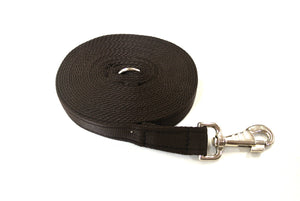 Horse lunge line dog training lead 30ft in black 
