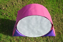 Load image into Gallery viewer, Dog agility tunnel sandbags in cerise and purple 