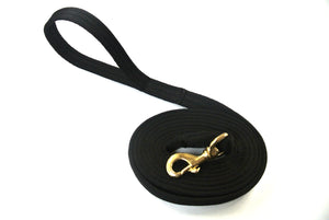 Horse Lunge Line Dog Training Lead Padded Strong Soft Air Webbing Solid Brass Trigger Clip