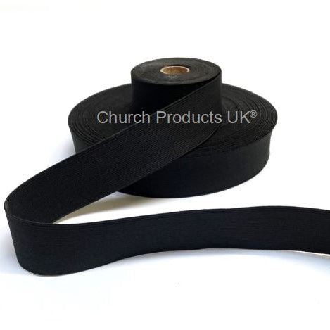 Flat Corded Elastic In Black For Sewing and Crafts In Various Widths and Lengths