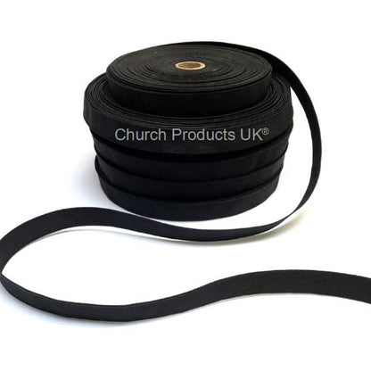 Flat Corded Elastic In Black For Sewing and Crafts In Various Widths and Lengths