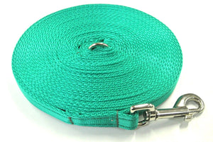 5ft-50ft Dog Training Lead In Emerald Green