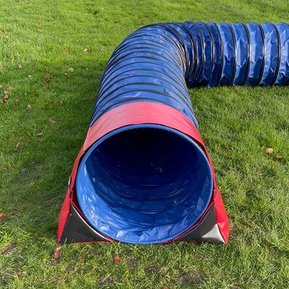 Dog Agility Tunnel Sandbag Adjustable 60cm - 80cm Diameter Tunnels Indoor Outdoor UV PVC Various Colours 300mm Material Width Connects Underneath