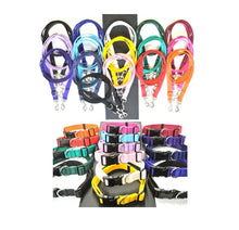 Load image into Gallery viewer, Dog Collar And Police Style Dog Lead Set 20mm Cushion Webbing Medium Collar In Various Lengths And Matching Colours