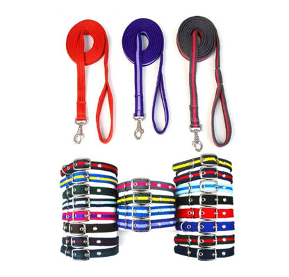 Dog Collar And Lead Set 25mm Air Webbing Large Collar In Various Lengths And Matching Colours