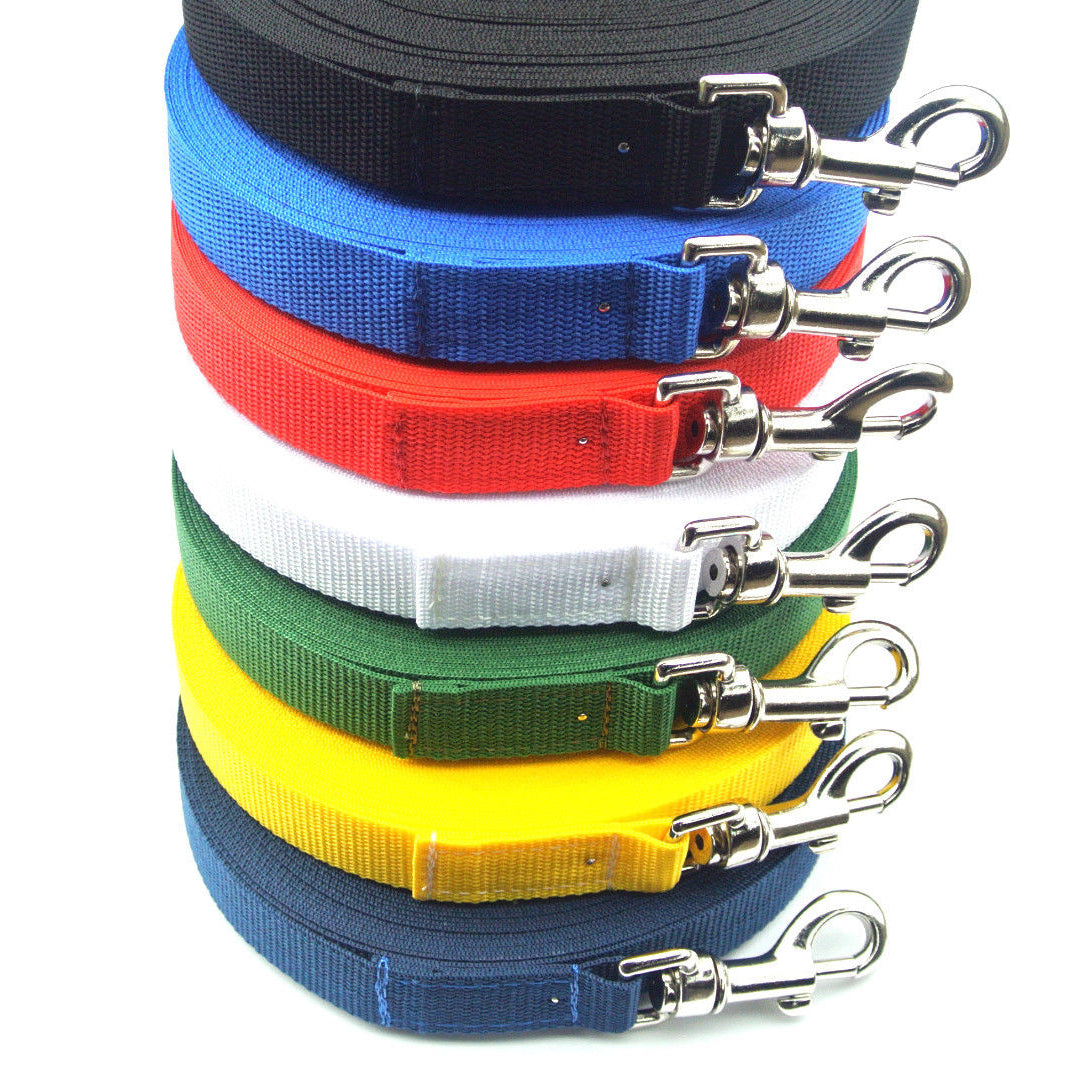 200ft 60m Long Dog Training Lead Obedience Lead Leash Large 25mm Webbing Made In The UK