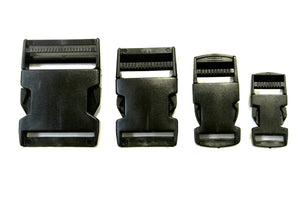 20mm 25mm 40mm 50mm Black Plastic Side Release Buckles For Webbing Bags Straps